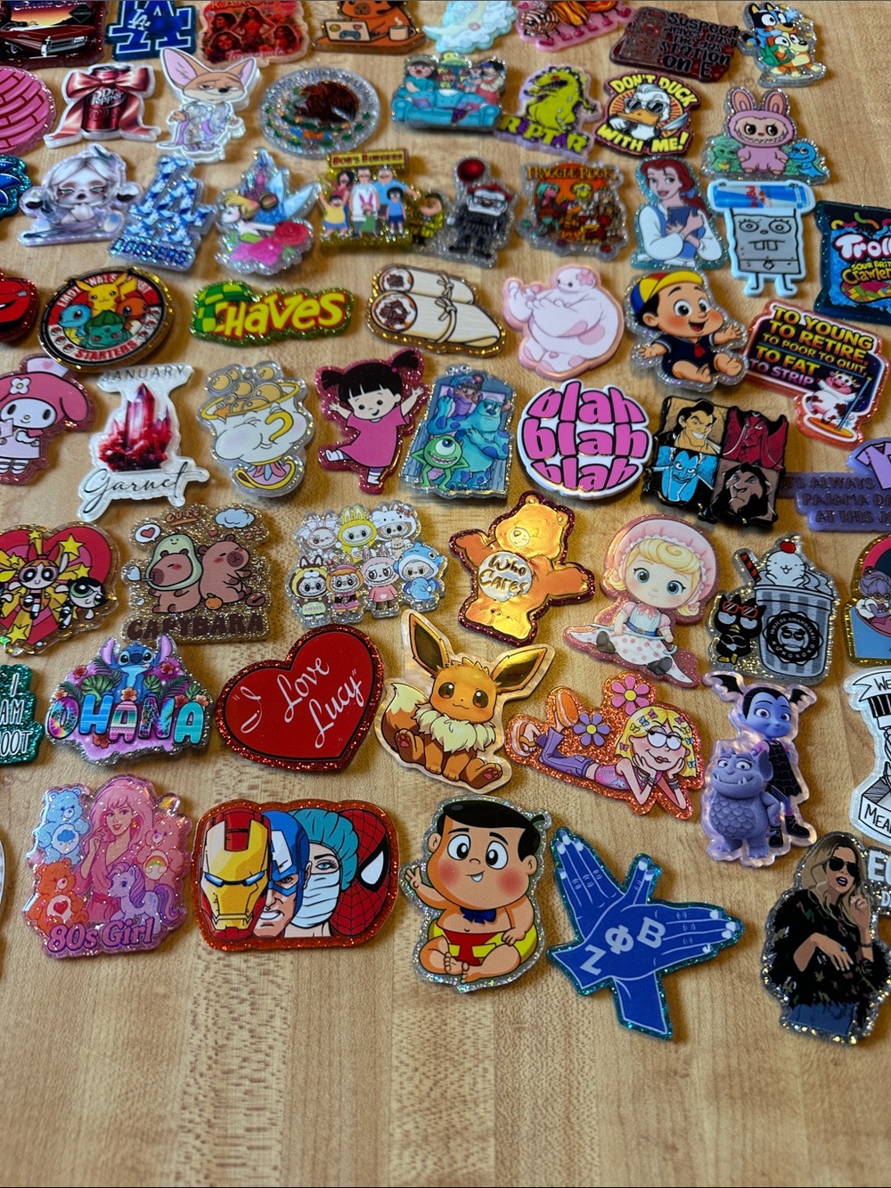 Assorted Acrylic Flat Back Charms- 72 various styles - Picture 9 of 10
